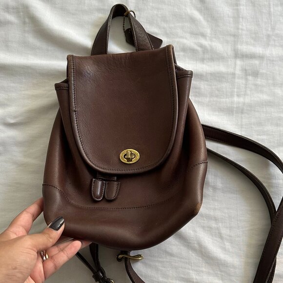 Vintage COACH 9960 Turnlock Daypack Backpack - Picture 1 of 8
